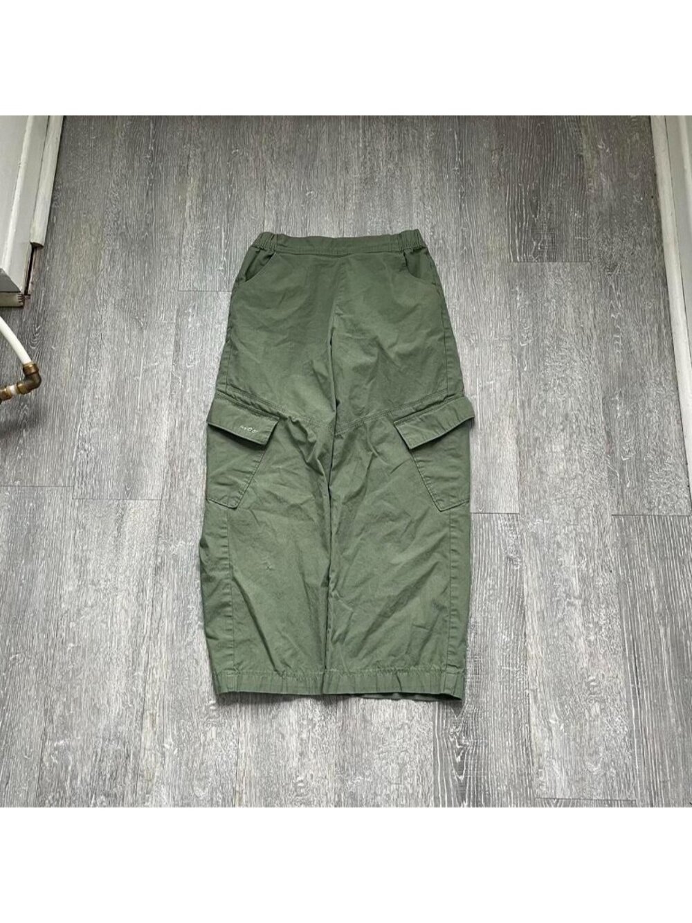 Green / Khaki “Justice” Baggy / Wide Leg Light Cargo Pants